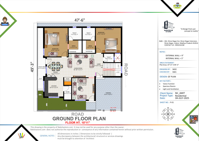 47.5x49.2X68.5 House Plan A02